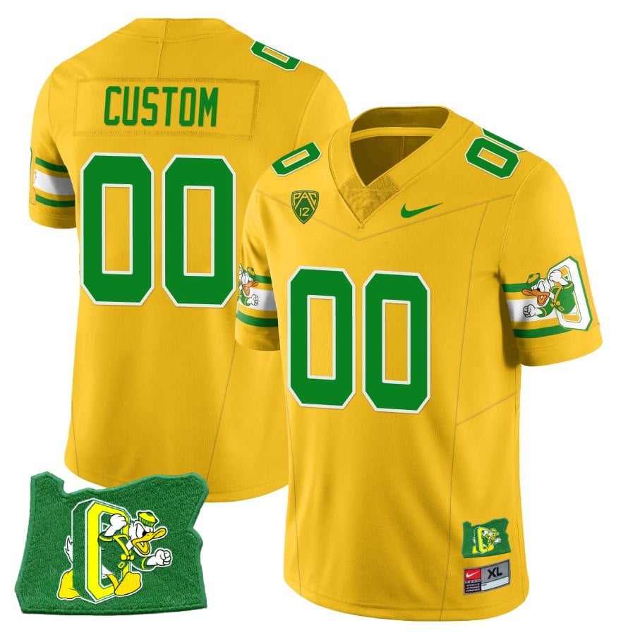 Custom Oregon Ducks âMighty Oregonâ Throwback Football Stitched Jersey â Oregon State