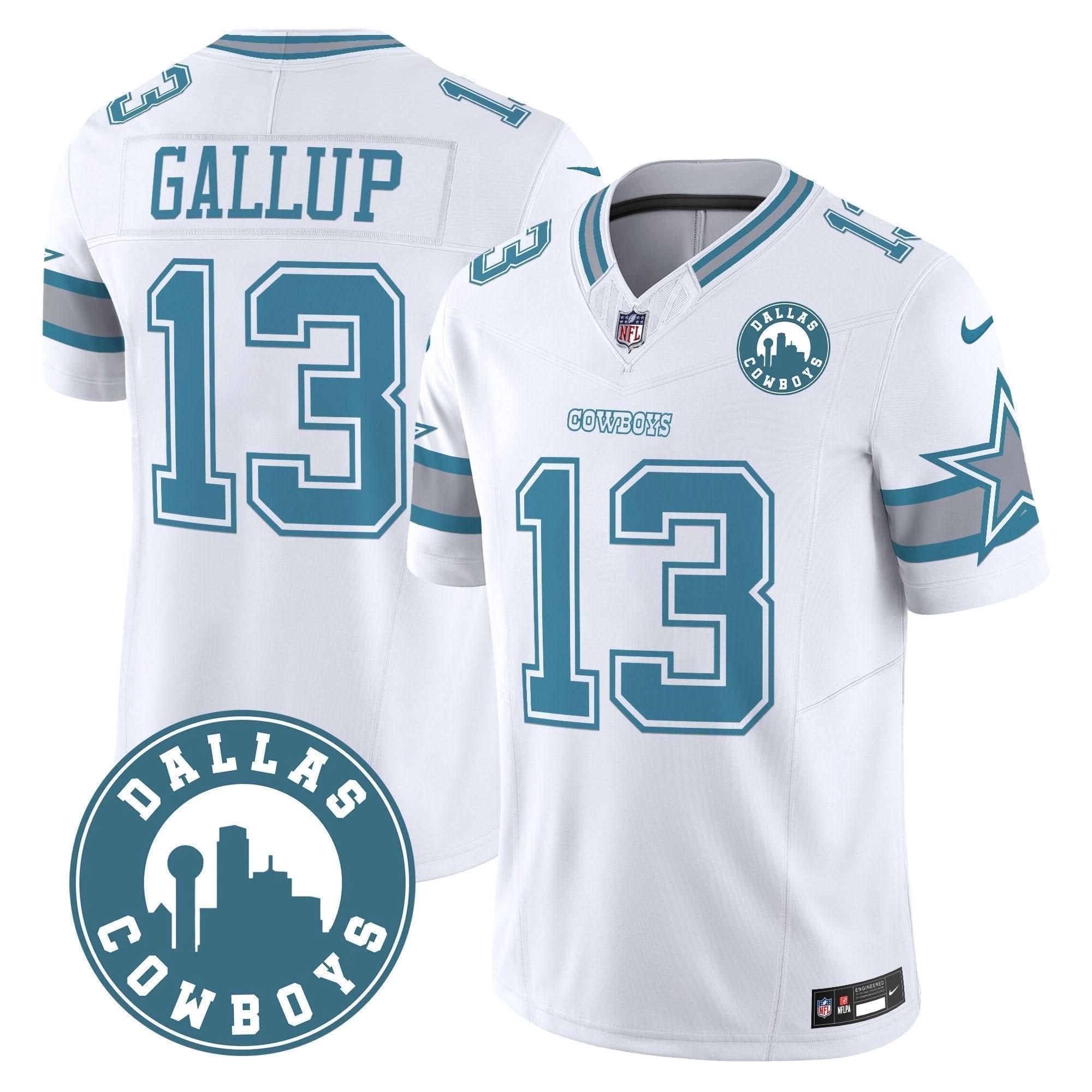 DAL "Dallas City" Patch Vapor Limited Jersey