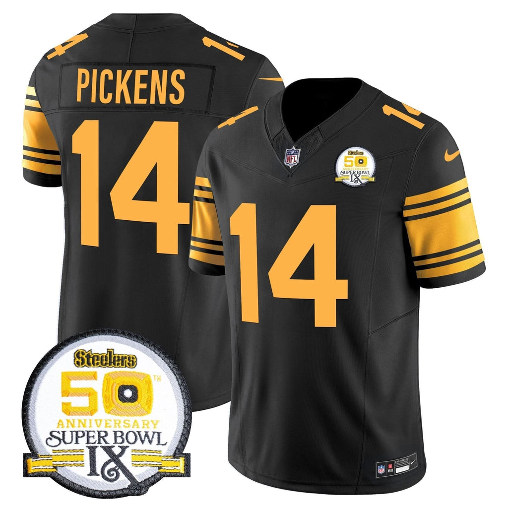 PIT 50th Anniversary Of Super Bowl IX Patch Vapor Limited Jersey