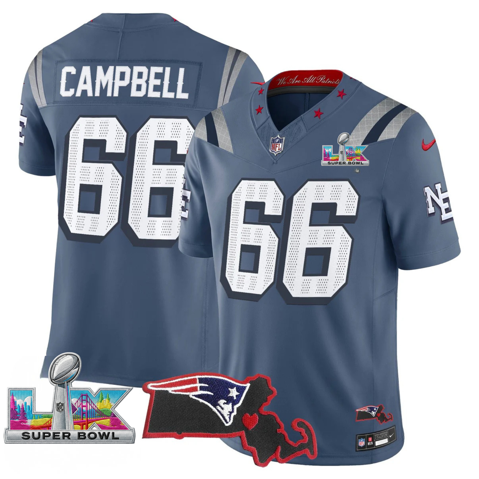NE SB LX Game Patch Vapor Limited Jersey