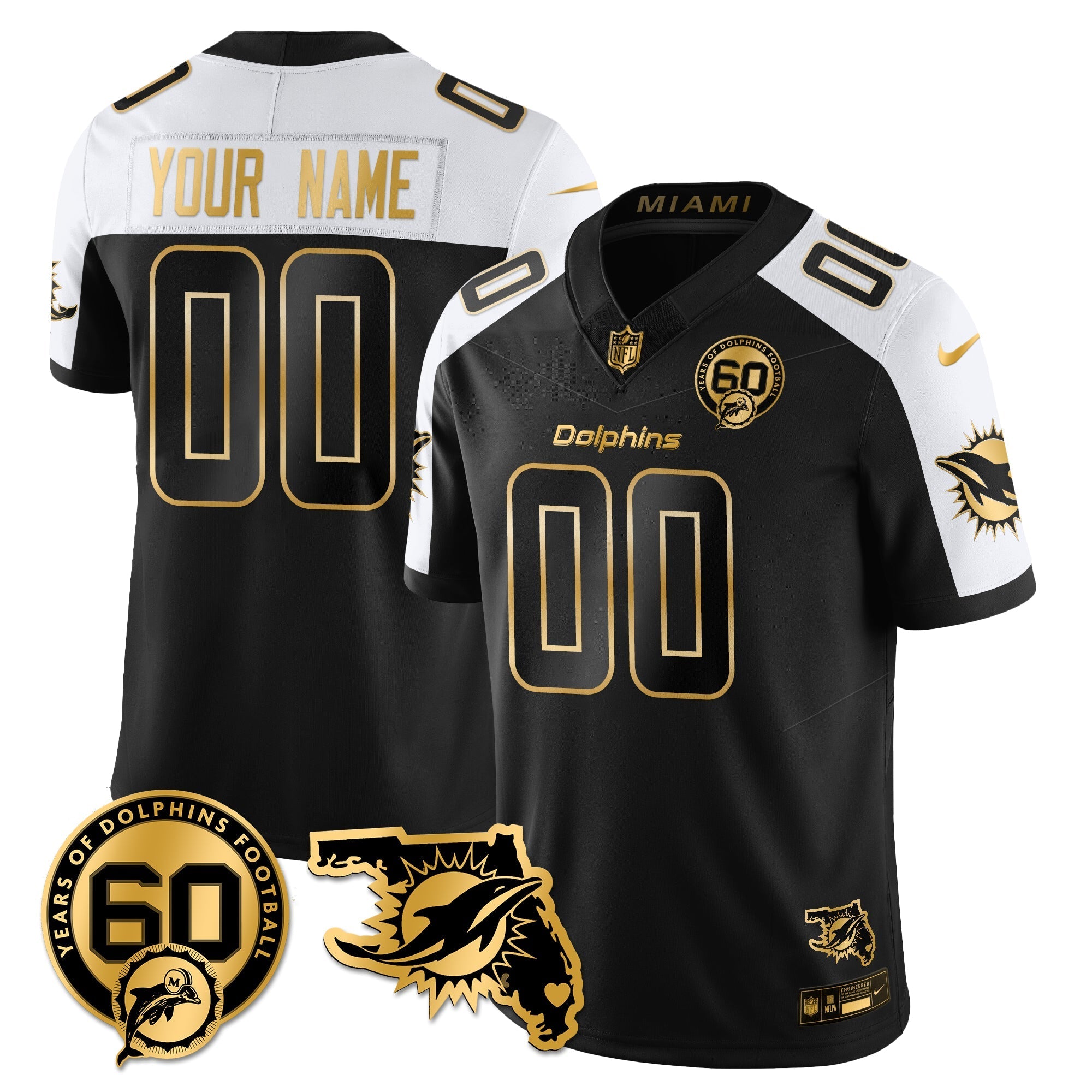 MIA 60th Season Vapor Limited Gold Jersey