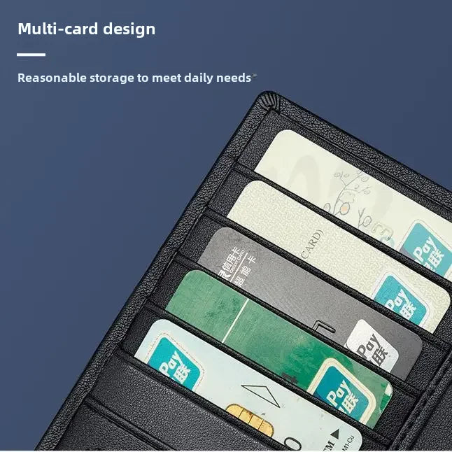 Paul Authentic Leather Wallet Men's Long Style Money Clip 2023 New Design 520 Gift For Husband Boyfriend Money Holder