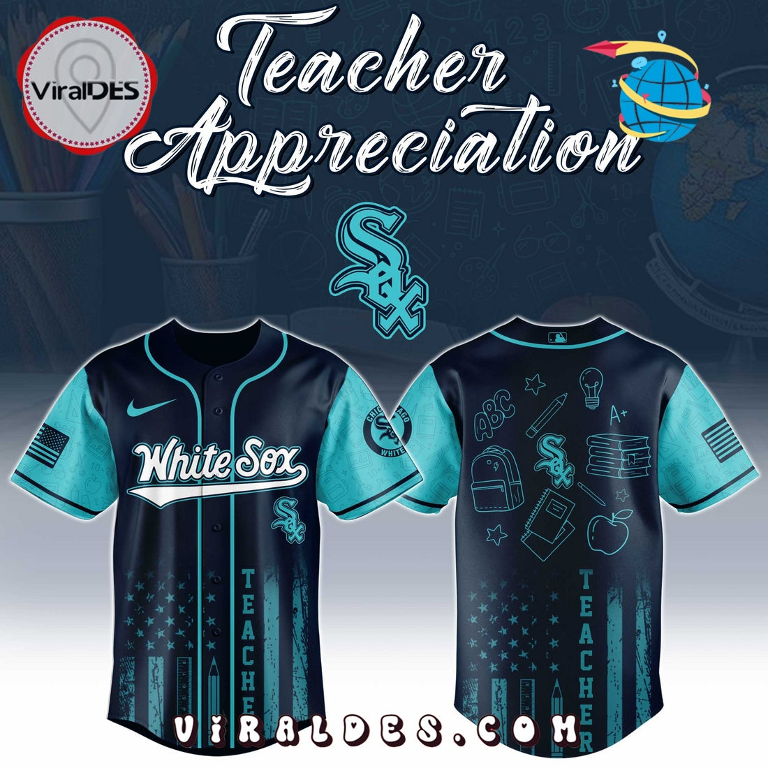 Chicago White Sox MLB x Teacher Appreciation Day Baseball Jersey