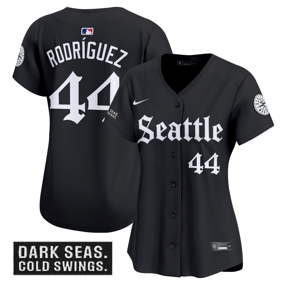 Women's Seattle Mariners 'Deep Sea Gothic Edition' Vapor Premier Limited Jersey - All Stitched