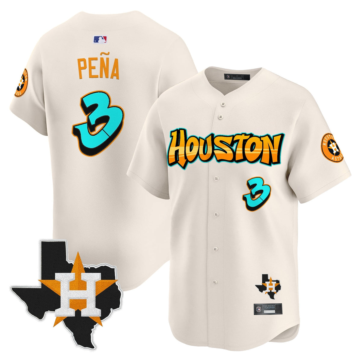 Men's Houston Astros 'Graffiti H-Town Edition' Vapor Premier Limited Jersey - All Stitched