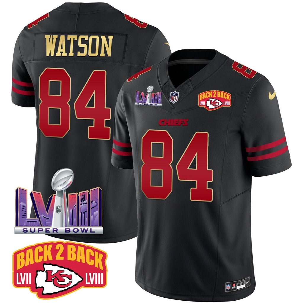 KC Super Bowl LVIII & Back 2 Back Patch Vapor Jersey