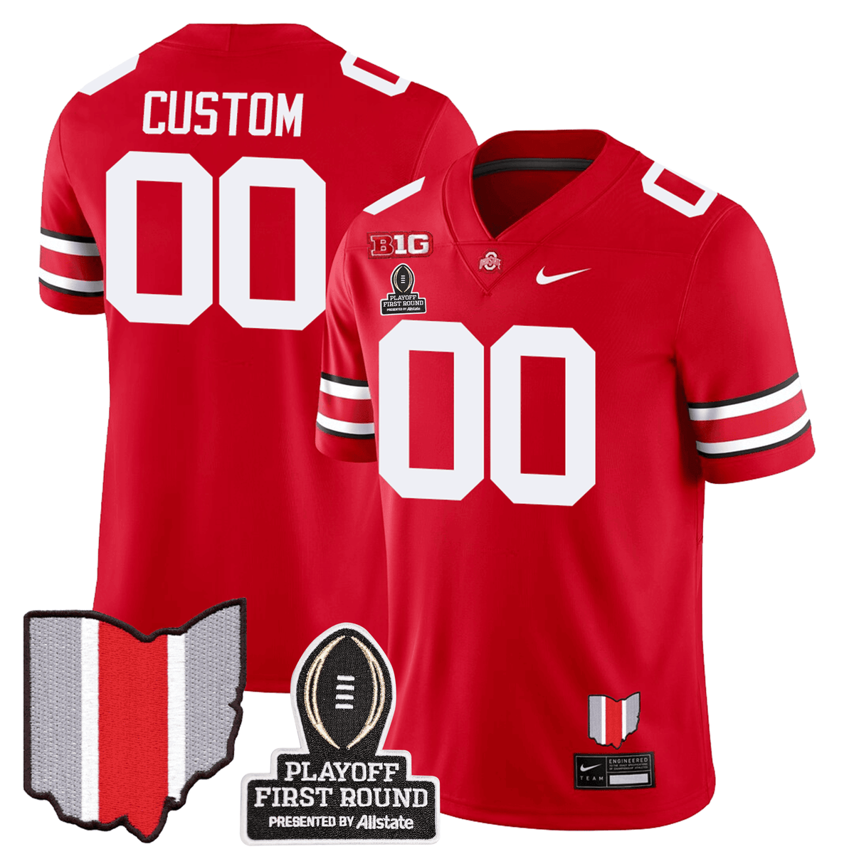 Men's Ohio State Buckeyes Jersey - CFP First Round Patch