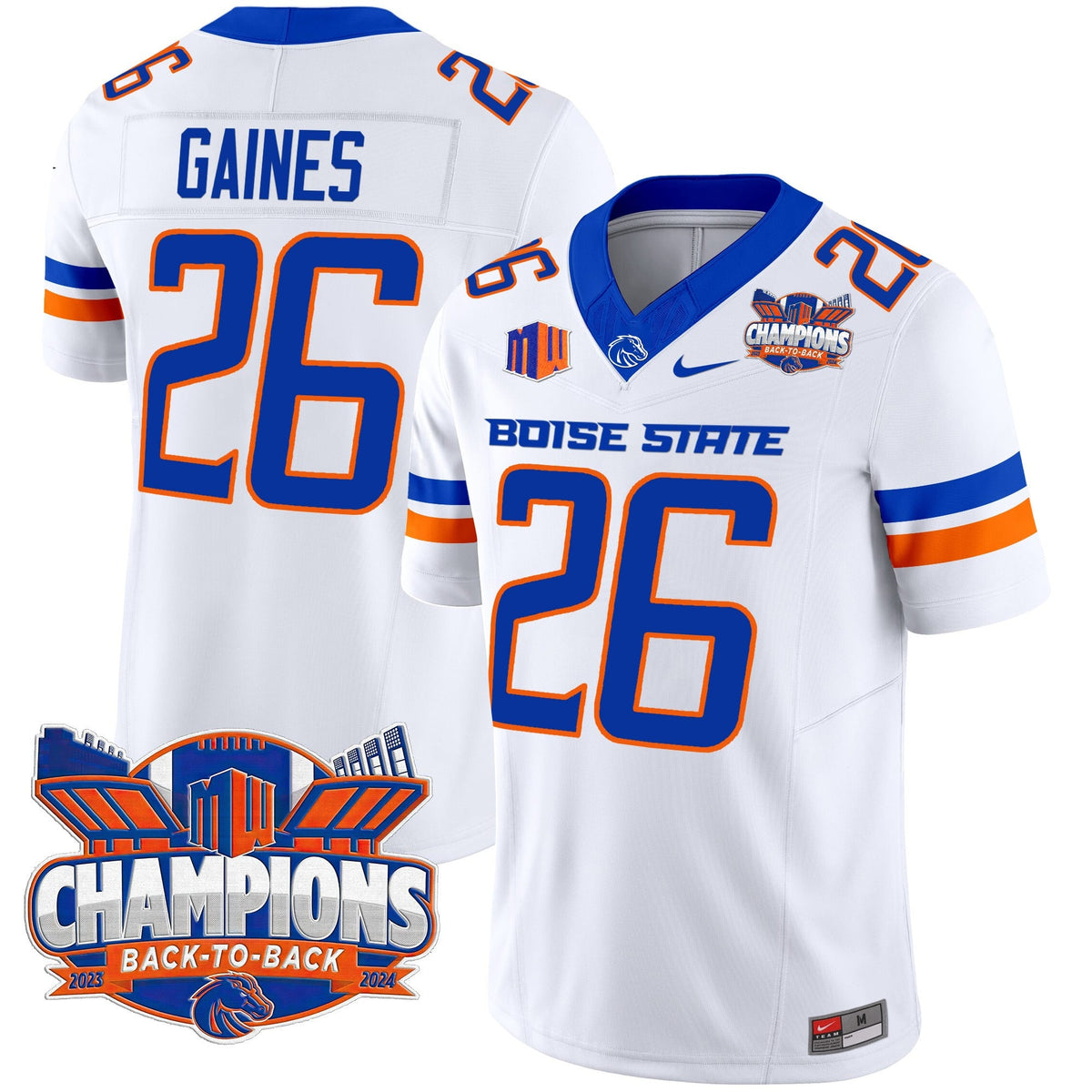 Men's Boise State Broncos 2024 Back To Back Champions Vapor Limited Jersey - All Stitched