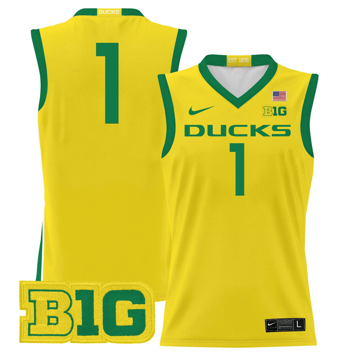 Men's Oregon Ducks 2024 Lightweight Basketball Jersey - All Stitched