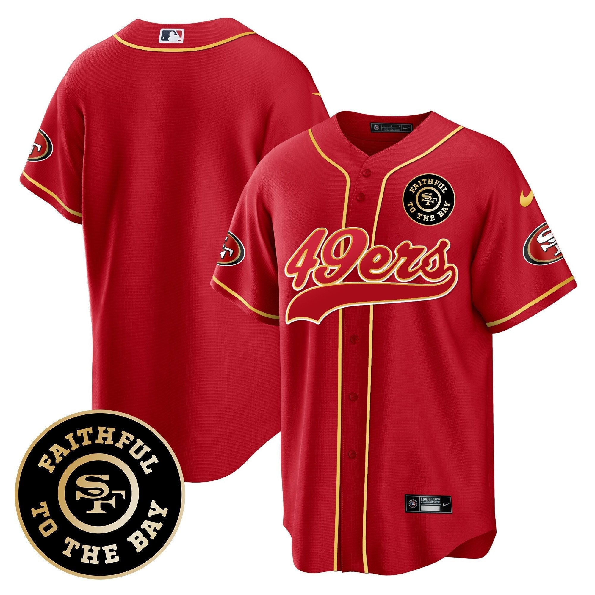SF Faithful To The Bay Patch Baseball Jersey - All Stitched